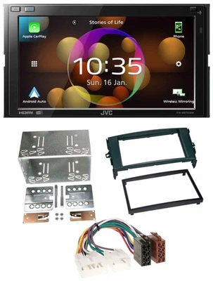 JVC DAB MP3 2DIN Bluetooth USB Autoradio für Toyota Auris 07-12 schwarz - Bild 1 von 4