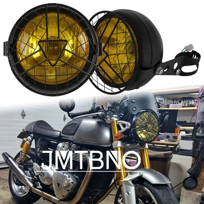 Faro de motocicleta con Len retro + rejilla protectora para Triumph Scrambler XC XE Foto 1 de 4