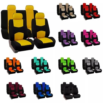 For Chevrolet Car 5 Seat Covers Front Rear Protector Full Sets Cloth US FAST SHI Foto 1 de 4