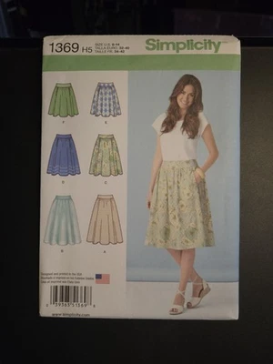 1369 Simplicity SEWING Pattern UNCUT Misses 6-14  full skirt 3 lengths pockets - Image 1 of 3