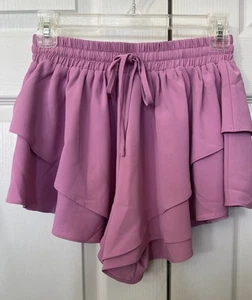 LN Boutique Idem Ditto Girls Shorts Ruffle Orchid Pink Elastic Summer Size Small - Picture 1 of 10