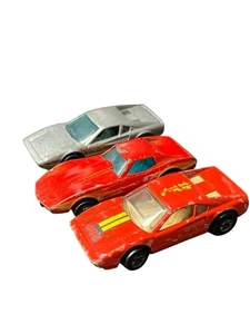 Hot Wheels Lot Of 3 Vintage Race Bait Ferrari 308 Silver, Red &Corvette Stingray - Picture 1 of 7