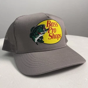 Bass Pro Shops OFFICIAL Hat Mesh Adjustable Cap Snapback Trucker Gray NWT - Picture 1 of 9