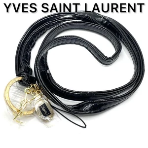 Yves Saint Laurent Key Chain Neck strap with logo charm Authentic From Japan - Picture 1 of 24