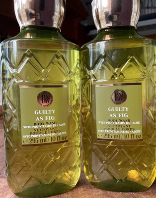 2 (TWO) GUILTY AS FIG 10oz Aloe & Vit B5 WASH SHOWER GEL Bath and Body Works - Image 1 of 2