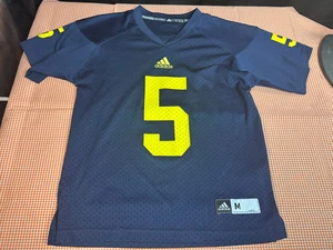 Adidas NCAA Michigan Wolverines #5 Blue Yellow YOUTH Jersey - Sz. S - Picture 1 of 2