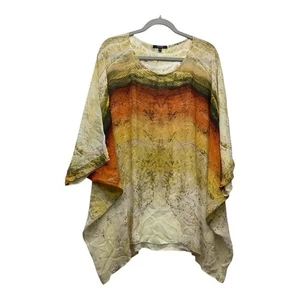 Dressori Damen Tunika Seide transparent 2X Lagenlook erdig künstlerisch - Bild 1 von 8