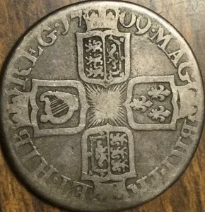 1709 GREAT BRITAIN SILVER SHILLING - Picture 1 of 2