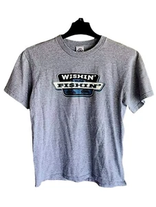 Vintage Delta T Shirt "Wishin I Was Fishin " Herren Größe M - Bild 1 von 6