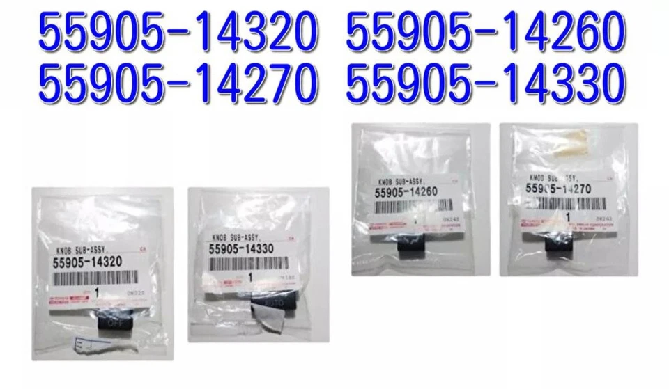 Toyota Genuine 55905 Supra JZA80 RHD A/C climate control heater Knobs  4pcs OEM - Image 1 of 1