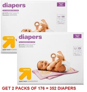 Nursery Up&Up Diapers 2 Giant Packs Disposable Underpants Baby Ointments Pails - Picture 1 of 2