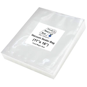 100 GALLON 11x16 Bags Food Magic Seal 4 Mil for Vacuum Food Storage Sealer Bags - Picture 1 of 7