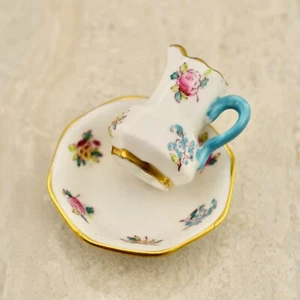 Antique Royal Crown Staffordshire miniature floral painted jug & bowl a2712 - Picture 1 of 5