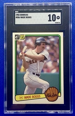 1983 Donruss Wade Boggs RC  #586  SGC 10 Gem Mint   GC384 - Image 1 of 2