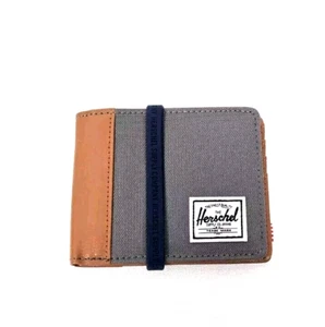 Herschel Supply Company Hank II Wallet Bifold RFID Gray Tan NWT - Picture 1 of 6