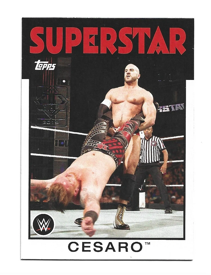 /1 2019 Topps Transcendent VIP Party 2016 Topps Heritage WWE #9 Cesaro NXT AEW  - Image 1 of 1