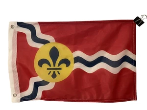 12" x 18" St Louis Flag City of Saint Louis Missouri Banner Grommets 12,bx29 - Picture 1 of 1