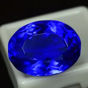 Natural 26.50 Ct AAA+ Blue Tanzanite Oval Cut Gemstone GIE Certified - Picture 1 of 6