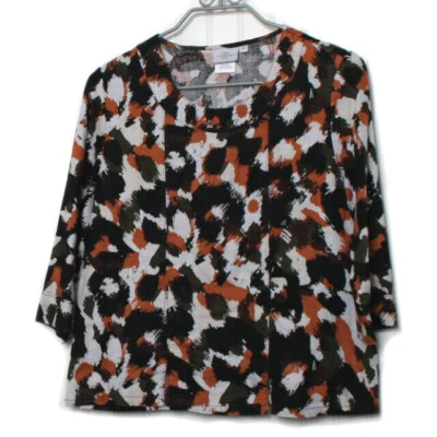 Hot Cotton Women Petite Blouse 3/4 Sleeve Linen Top Small Petite - Image 1 of 4