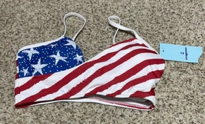 o’rageous Girls Juniors MIDKINI Swimming TOP Sz. M NEW 803945 RED/WHITE/BLUE - Picture 1 of 2