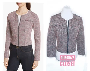 Blazer Theory 0 Rosa Tweed Ualana Z Beacon Cremallera Dos Vías $475 - Imagen 1 de 7