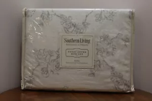 SOUTHERN LIVING BLYTHE DUVET COVER MINI SET LINEN COTTN FLORAL KING SIZE - Picture 1 of 2