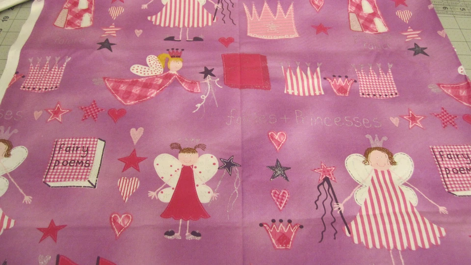 Tela Algodón Little Princess por Michael Miller Pink Castle Fairy 1yd 18" x 44 Foto 1 de 4