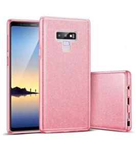 COVER SHINING in SILICONE PER SAMSUNG GALAXY NOTE 9 - CUSTODIA GLITTER ROSA - Foto 1 di 1