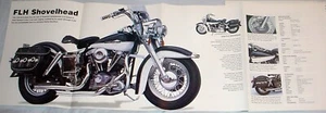 Póster con foto cabeza de pala Harley Davidson FLH motocicleta moto agotado - Imagen 1 de 1