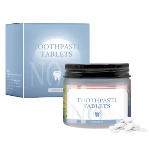 62 Chewable Toothpaste Tablets New Natural Paste Tabs - Eco-Friendly - Picture 1 of 12