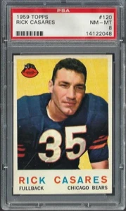 1959 Topps #120 Rick Casares Chicago Bears PSA 8 NEAR MINT - MINT 14122048 - Picture 1 of 2