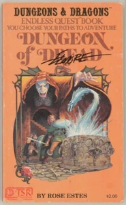 Rose Estes Larry Elmore SIGNED Endless Quest Dungeon of Dread 1st Edt AD&D / TSR - Picture 1 of 7