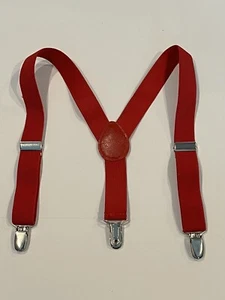 Young Boy’s Red Suspenders Dress, Wedding, Casual - One Size - Picture 1 of 1