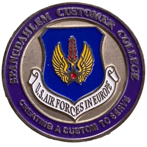Challenge Coin Air Force USAF Europe Spangdahlem Customer College Community - Picture 1 of 6
