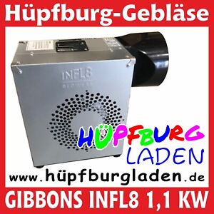 Hüpfburg Gebläse GIBBONS 1100W 1,1KW 1,5PS Blower INFL8 neu ovp inflatable
