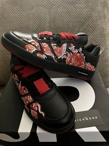 $395 JOHN RICHMOND Printed Black Red Sneakers (women)Size 7US/37EU - Picture 1 of 4