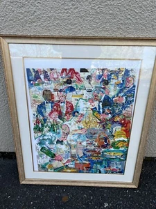 LeRoy Neman Framed Serigraph “ International Cuisine ” - Picture 1 of 10