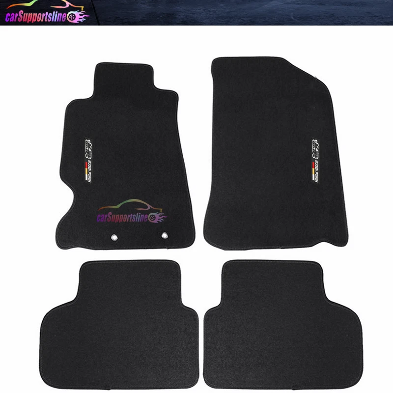 Fits 02-06 Acura RSX Black Nylon Floor Mats Carpets Non-slip w/ Mugen - Image 1 of 1