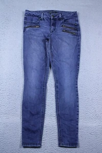 Level 99 Jeans Womens 27 Blue Mid Rise Skinny Mid Wash Stretch Denim 30x28 - Picture 1 of 15