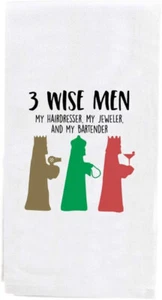 Our Name is Mud Holiday 3 Wise Men Hairdresser Jeweler Bartender Dish Cloth Tea - Picture 1 of 1