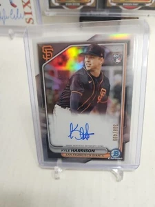 2024 Bowman Chrome Kyle Harrison Refractor Rookie Autograph Auto RC #308/499 - Picture 1 of 2