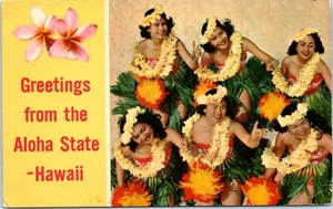 Vintage Postcard Hawaii Aloha State Cute hula Dancers 5.5x3.5 United States USA - Picture 1 of 2