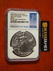 2016 W BURNISHED SILVER EAGLE NGC MS70 FIRST DAY OF ISSUE FDI 30TH ANNIVERSARY