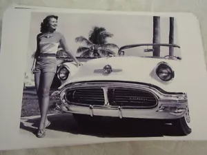 1956 OLDSMOBILE WITH MODEL 11 X 17 PHOTO PICTURE - Picture 1 of 1