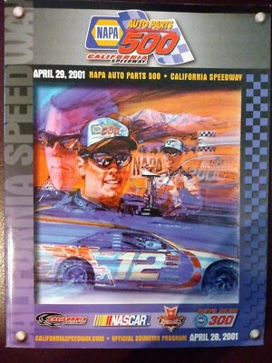NASCAR - CALIFORNIA SPEEDWAY NAPA AUTO PARTS 500 4/29/01 EVENT PROGRAM SOUVENIR - Image 1 of 4