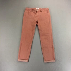 Jessica Simpson Jeans Rolled Cropped Skinny Woman’s Size 8 Light Orange Peach - Picture 1 of 10