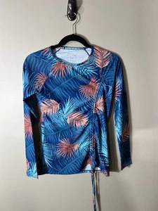 Camisa de natación Grace & Lace para mujer XS tropical manga larga cintura cuncada NUEVA - Imagen 1 de 15