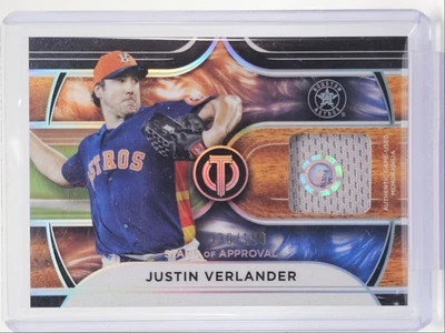 JUSTIN VERLANDER 2022 TOPPS TRIBUTE STAMP OF APPROVAL PATCH /199 Q1454 - Image 1 of 2