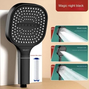 13CM Großer Panel Hochdruck Duschkopf 3 Modi Dusche Ersatz Universal - Bild 1 von 19