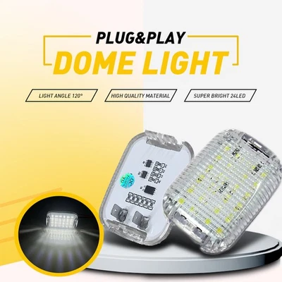 For Ford 2015-2024 Transit 150 250 350 Clear Cargo 2pcs 24LED Van Light Dome US - Imagem 1 de 4